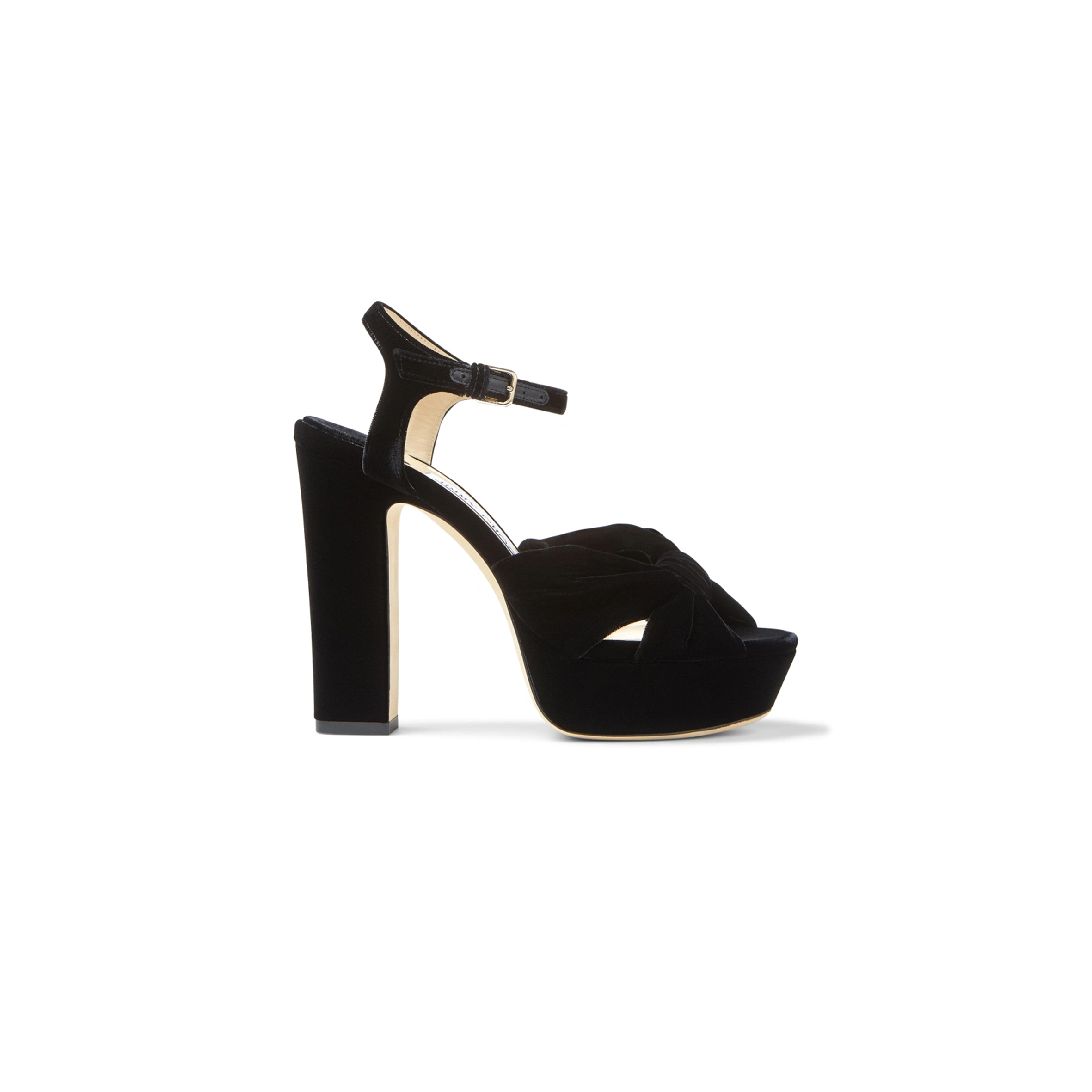 Ji*y Ch* heloise 120 black velvet platform sandals heloise120vel